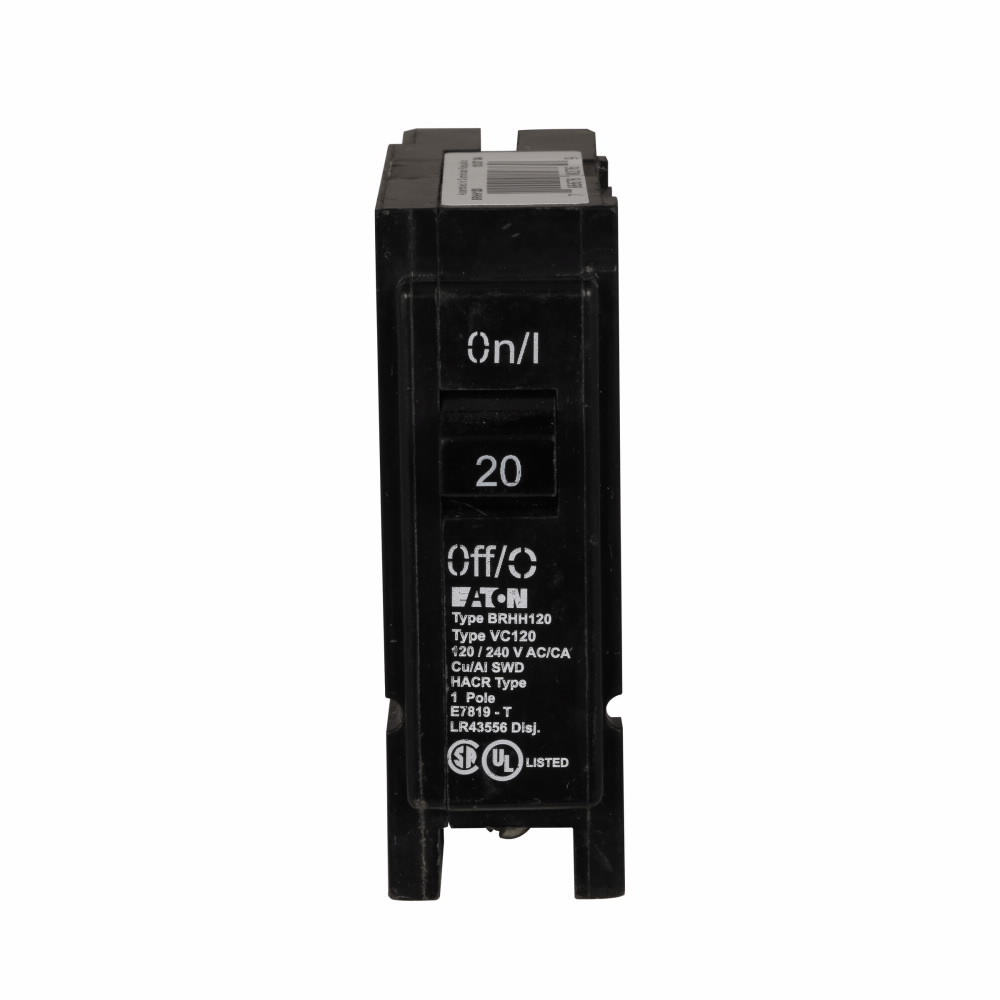 BRHH120 Miniature Circuit Breaker, 20 Amp, 1 Pole, 120/240V