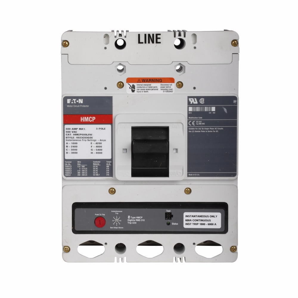 Eaton molded case circuit breaker accessory motor protection
