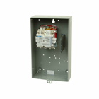 Eaton C30CN mechanically held lighting contactor, HAND/OFF/AUTO selector switch, 30 A, 110 V/50 Hz, 120 V/60 Hz , NEMA 1, Painted steel, Two-pole, Non-combination MECH held and MAG latched, C30CN Series