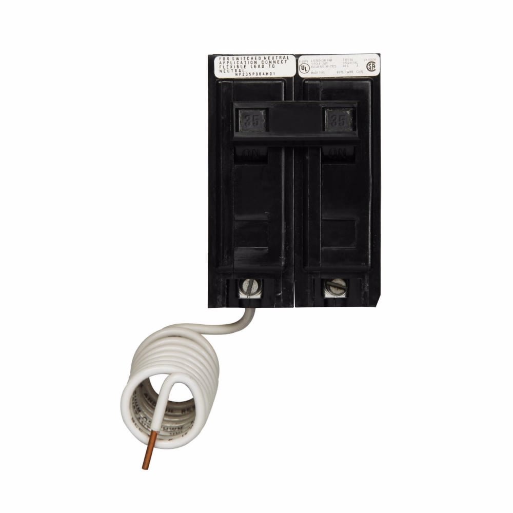 Eaton Quicklag Industrial Thermal-Magnetic Circuit Breaker, 35A, BAB type, 10 kAIC, Bolt-on mounting, Two-pole, Non-Interchangeable, 120/240V