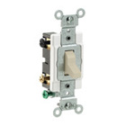 15-Amp, 120/277-Volt, Toggle 4-Way AC Quiet Switch, Commercial Grade, Grounding, Ivory