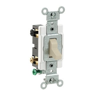 CS420-2I 4-Way Grounding AC Quiet Toggle Switch, 120/277 V AC, 20 A, 800 W, 1000 VA Power Rating