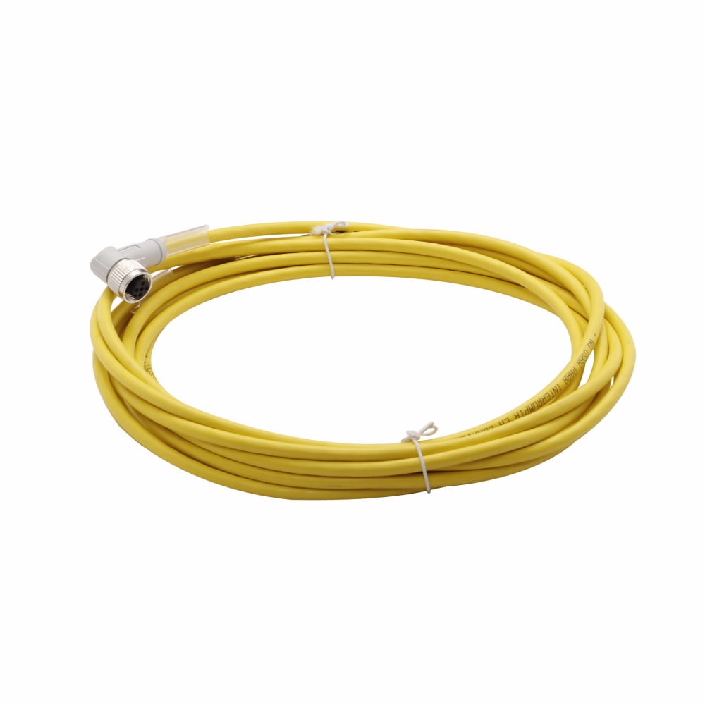 Eaton Photoelectric Sensor Connector Cable, Global Plus, Accessory, Sensor connectivity, Micro-style right angle female, DC, 4-wire, 22 AWG, 16.4 ft, 4 pin, PVC, 320V