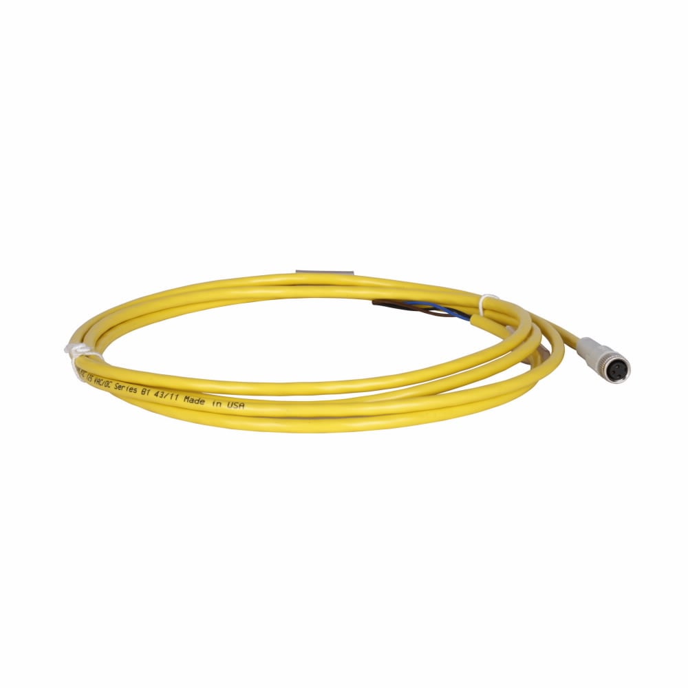 Eaton Photoelectric Sensor Connector Cable, Global Plus, Accessory, Sensor connectivity, Nano-style straight female, 3-wire brown/blue/black, 24 AWG, 6.6 ft, 3 pin, PVC, 100 Vdc