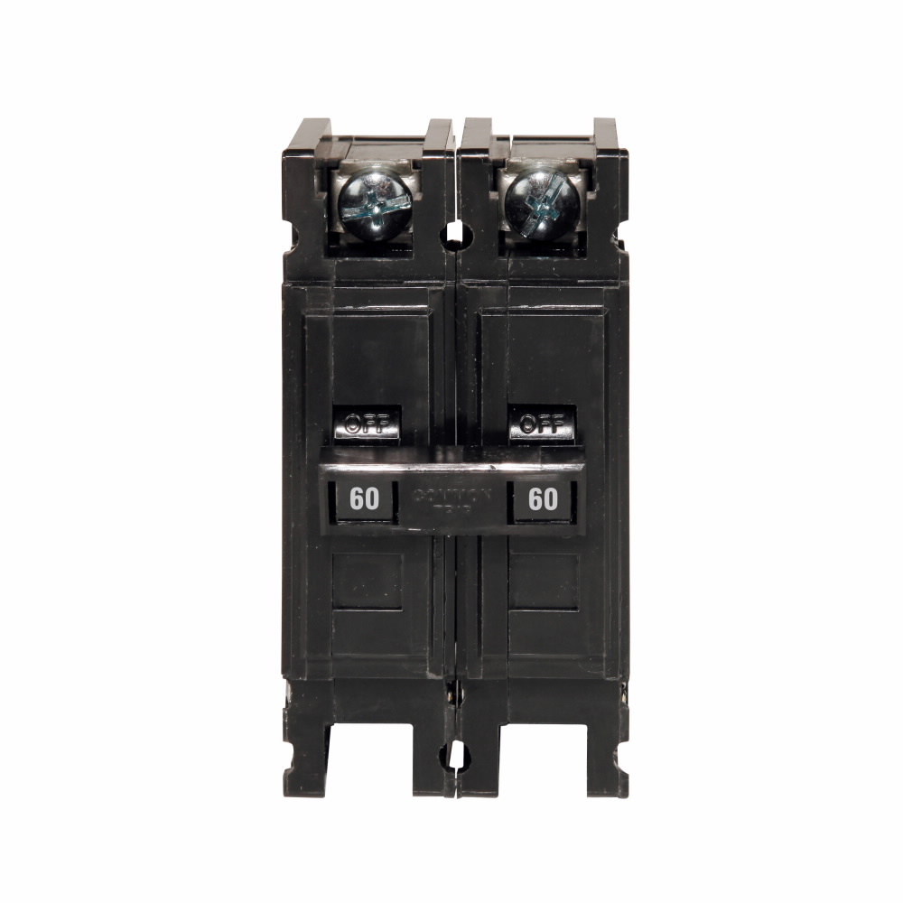 Eaton Quicklag Type QC Industrial Thermal-Magnetic Circuit Breaker,Industrial circuit breaker,60 A,10 kAIC,Two-pole,120/240 V,Thermal-magnetic,Cable-in/cable-out,QC,Non-interchangeable