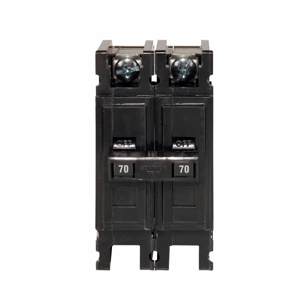 Eaton Quicklag Type QC Industrial Thermal-Magnetic Circuit Breaker,Industrial circuit breaker,70 A,10 kAIC,Two-pole,120/240 V,Thermal-magnetic,Cable-in/cable-out,QC,Non-interchangeable