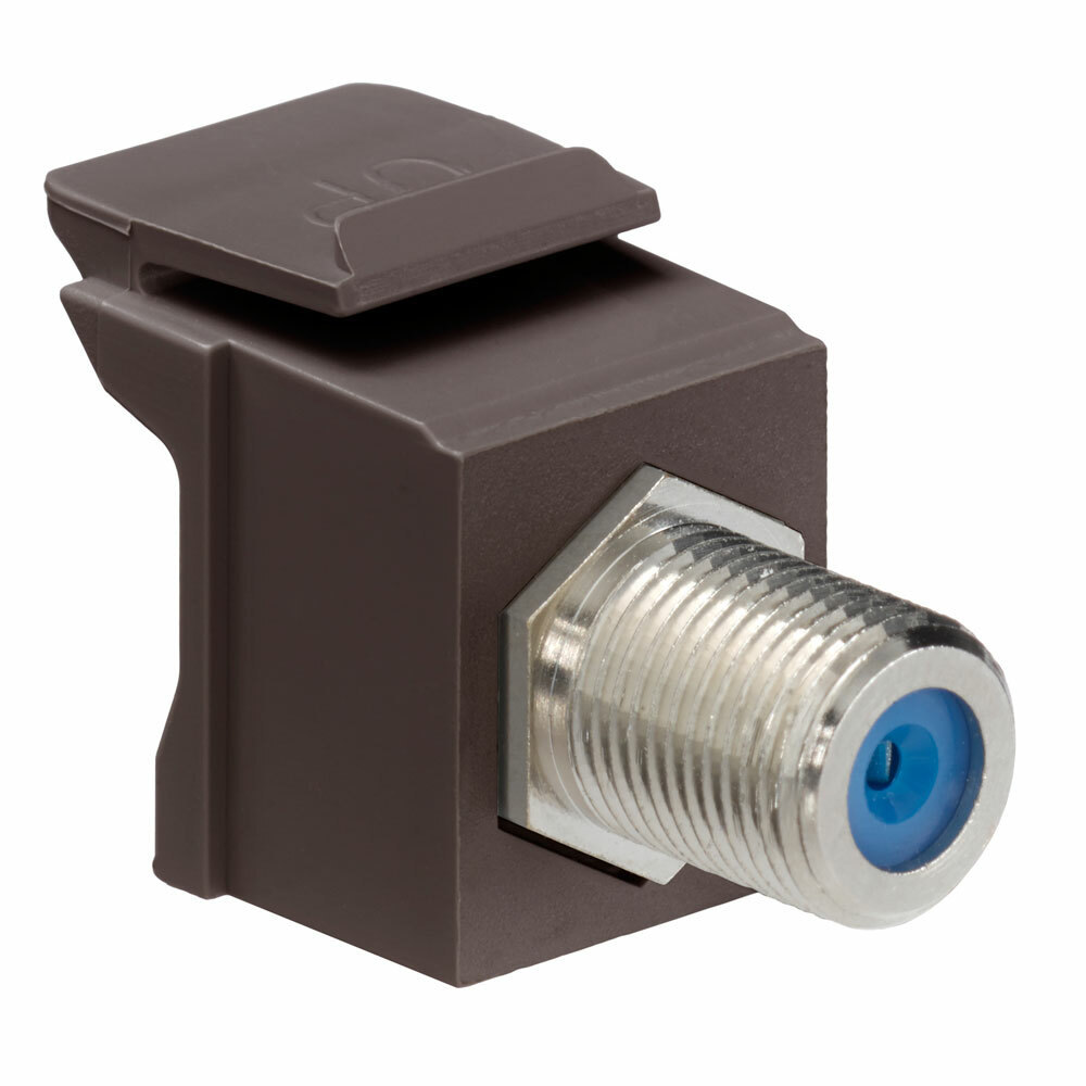 QuickPort F-Type Adapter, Nickel-Plated, Brown