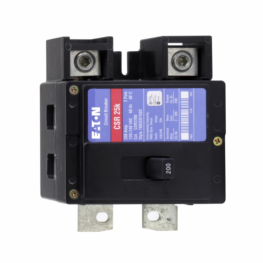 Eaton Type CSR Standard Circuit Breaker,Standard circuit breaker,175 A,25 kAIC,Two-pole,120/240 V,CH,#2 - 300 kcmil,CSR,For use in type ECC unit enclosures,Single-phase