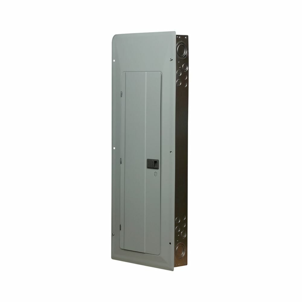 Eaton BR main lug loadcenter,No feed-thru lugs,Main lug,225 A,L1,Aluminum,Cover included,NEMA 1,Metallic,25 kAIC,BWH,Combination,42 Circuits,42 Spaces,Four-wire,Three-phase,Type BR 1-inch breakers,208 Y/120, 240 V,#1 AWG-300 kcmil Cu/Al