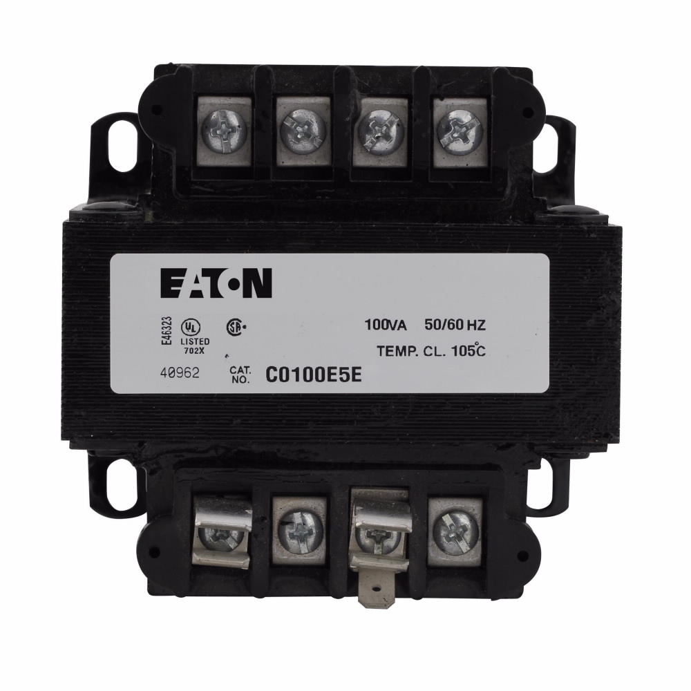 Eaton Type MTE industrial control transformer, pv: 200/220/440v, 208/230/460v, 240/480v, taps: none, sv: 23/110v, 24/115v, 25/120v, 55?c, 150 va