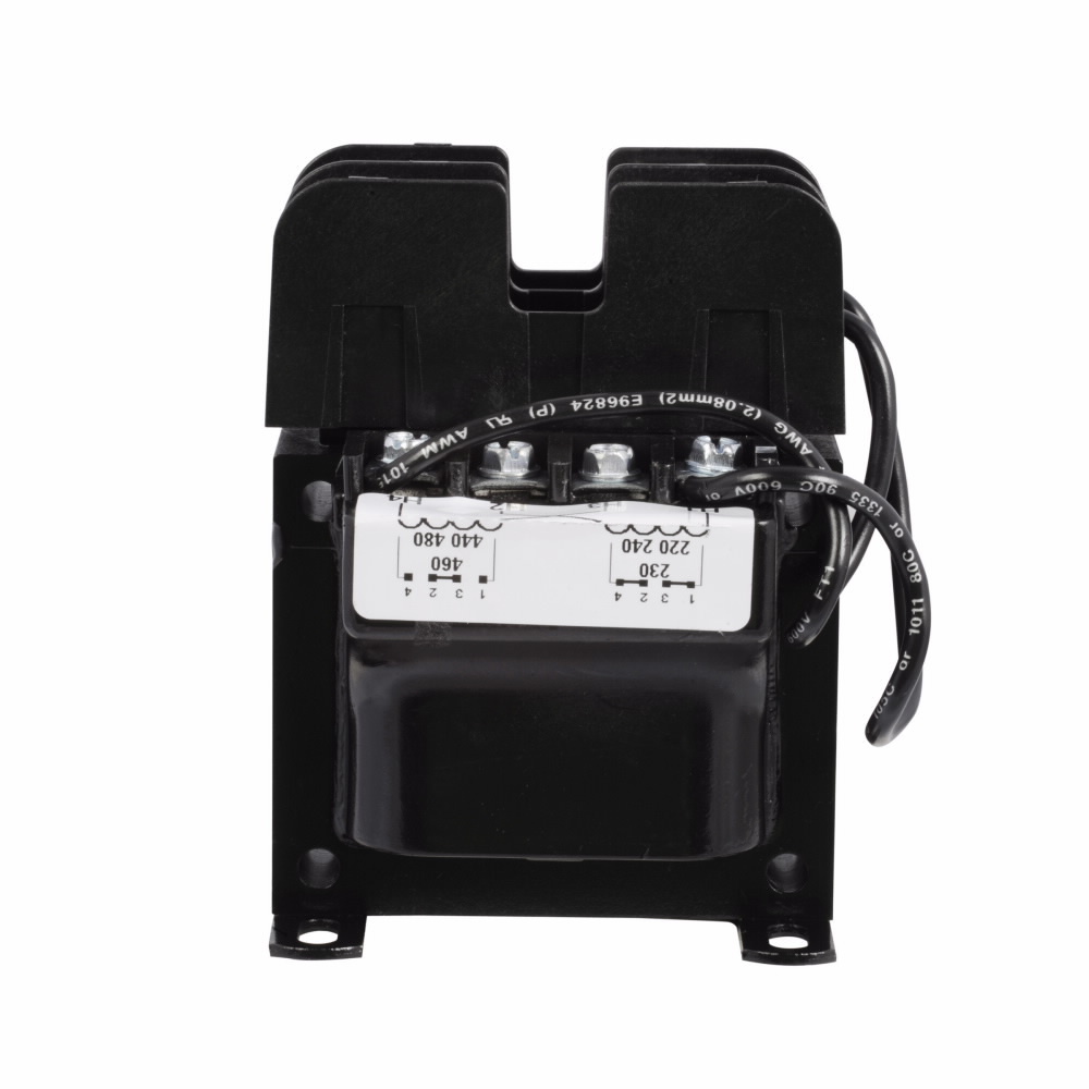 Eaton type MTE, industrial control transformer, Eaton industrial control transformer MTE, pv: 240 x 480v, 230 x 460v, 220 x 440v, taps: none, sv: 120/115/110v, 55?c, 100 va , cu magnet wire