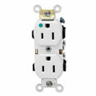 15-Amp, 125V, Duplex Receptacle, Heavy Duty Hospital Grade, Straight Blade, Self Grounding, Back and Side Wired, Ivory