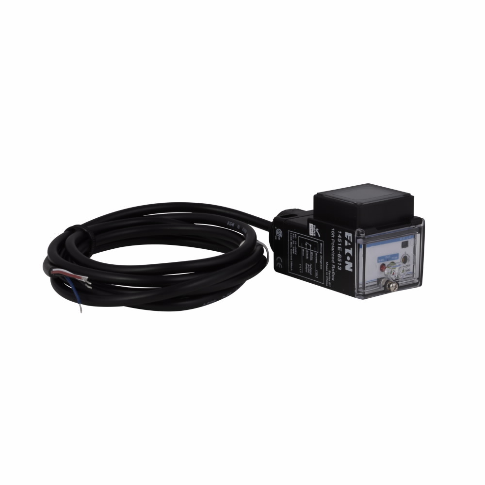 Eaton Photoelectric Sensor, Polarized Retroreflective, Forward Viewing, Output (green), power (yellow), alignment (red), 6.6 ft, 300 mA at 240 Vac/dc, PVC, SPNO SSR, 24-240 Vac, 12-240 Vdc