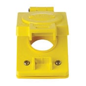 1-Gang Receptacle, 15A Locking/15A Straight Blade, Wetguard, Corrosion Resistant, Thermoplastic, Yellow