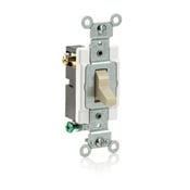 CS320-2E 3-Way Grounding AC Quiet Toggle Switch, 120/277 V AC, 20 A, 800 W, 1000 VA Power Rating