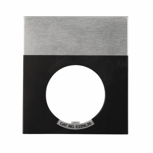 Jumbo blank legend plate