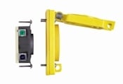 20 Amp, 480 Volt 3-Phase, Single Locking Flush Mounting Receptacle, Corrosion Resistant, Grounding, Wetguard Flip Lid, Yellow
