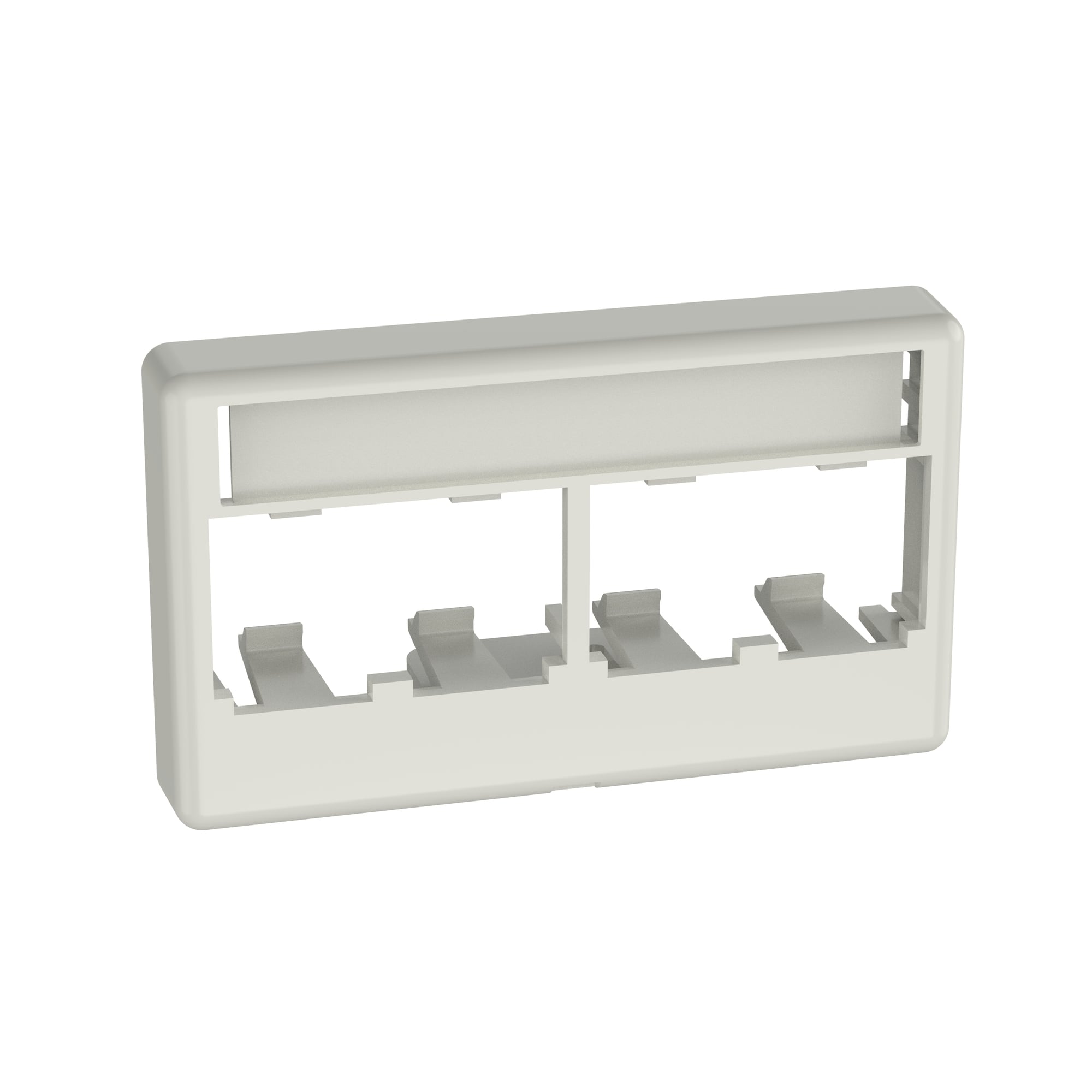 Furniture Faceplate, 4 Port, White      