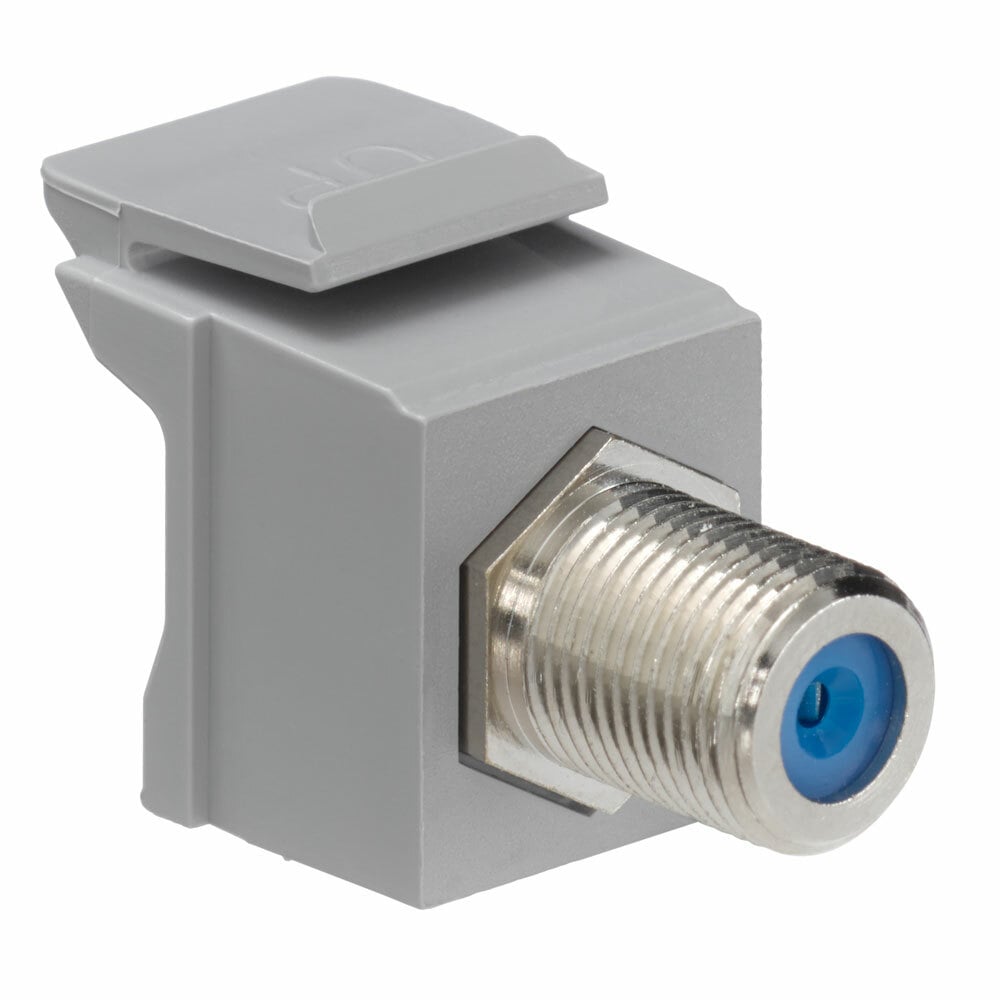 QuickPort F-Type Adapter, Nickel-Plated, Grey