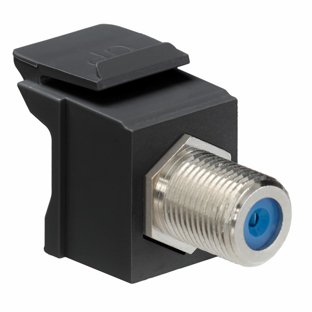 QuickPort F-Type Adapter, Nickel-Plated, Black