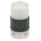 15/10 Amp, 125 Volt/250 Volt, Locking Connector, Industrial Grade, Non-Grounding, Black-White
