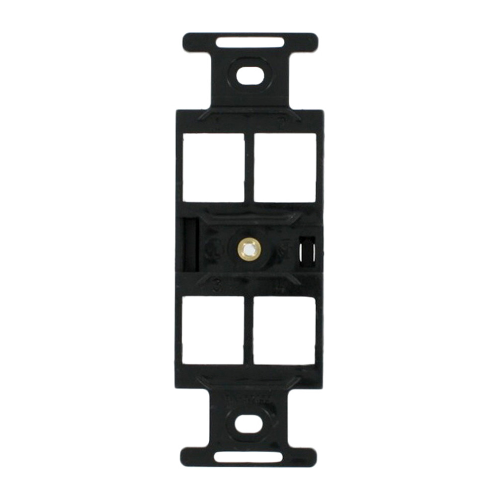 QuickPort Duplex Type 106 Insert, 4-Port, Black