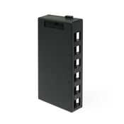 QuickPort Surface Mount Housing, 6-Port, Black