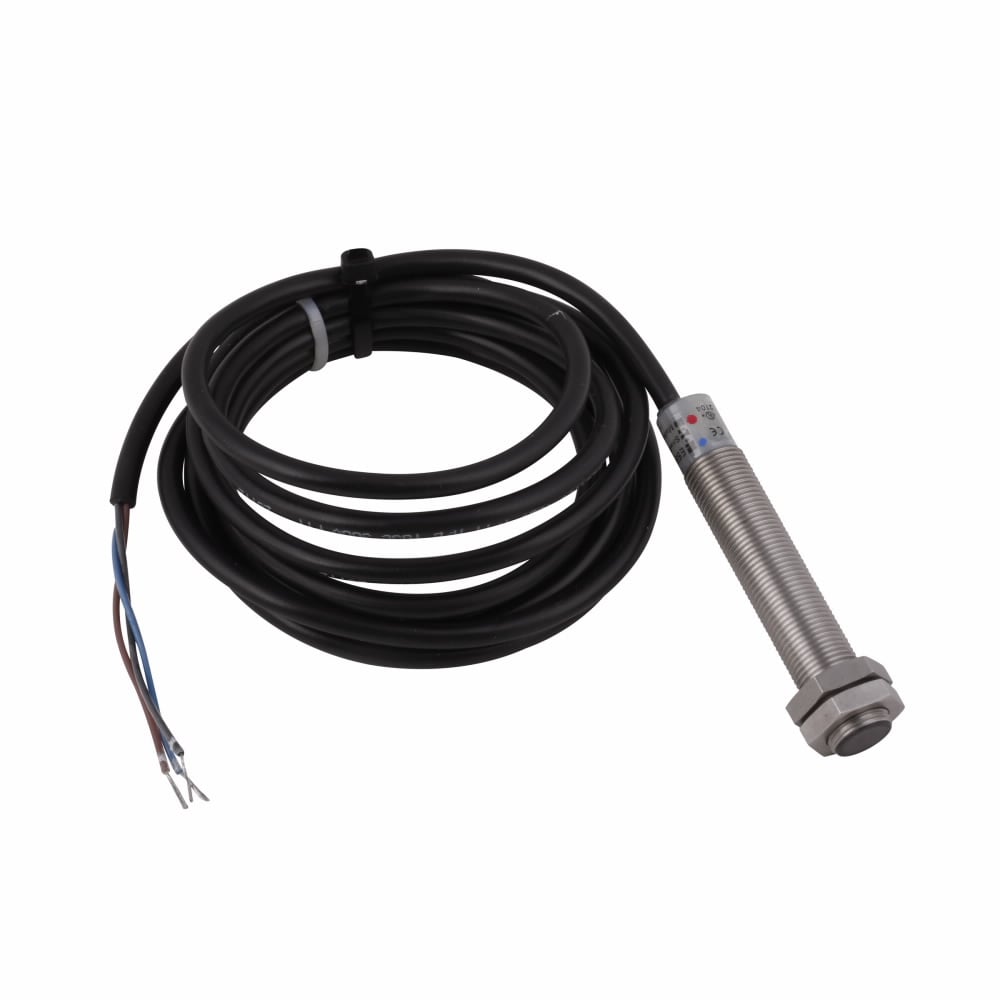 Eaton iProx Sensor, E59, 4 mm range, Straight, 12 mm, Shielded, 360? viewable LED, M12, 3-wire, 300 mA at 6-48 Vdc, 4 pin, <1% sensing range, NPN/PNP auto configure, NO, 6-48 Vdc