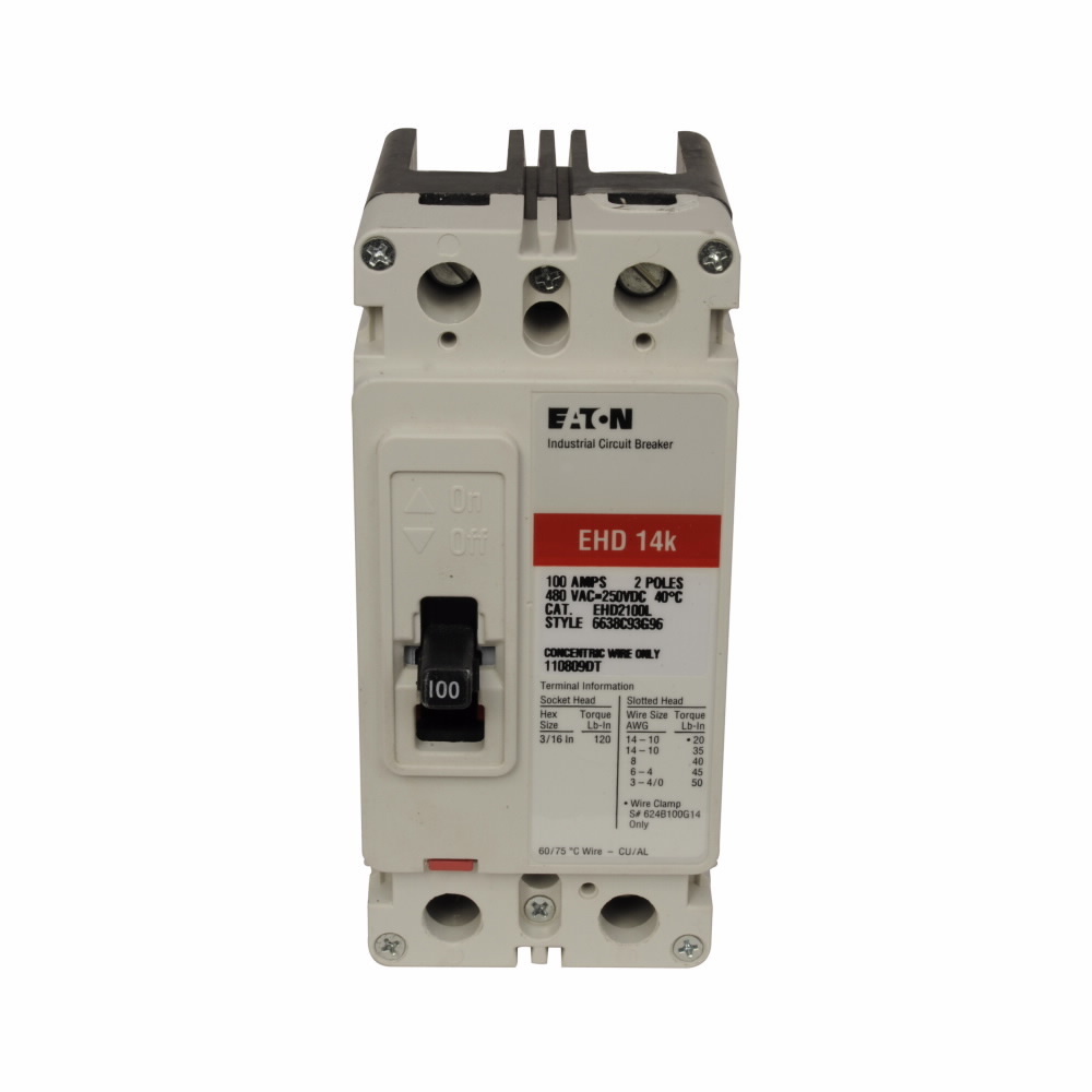 TYPE EHD BREAKER 2P 90A  480VAC  14KAIC