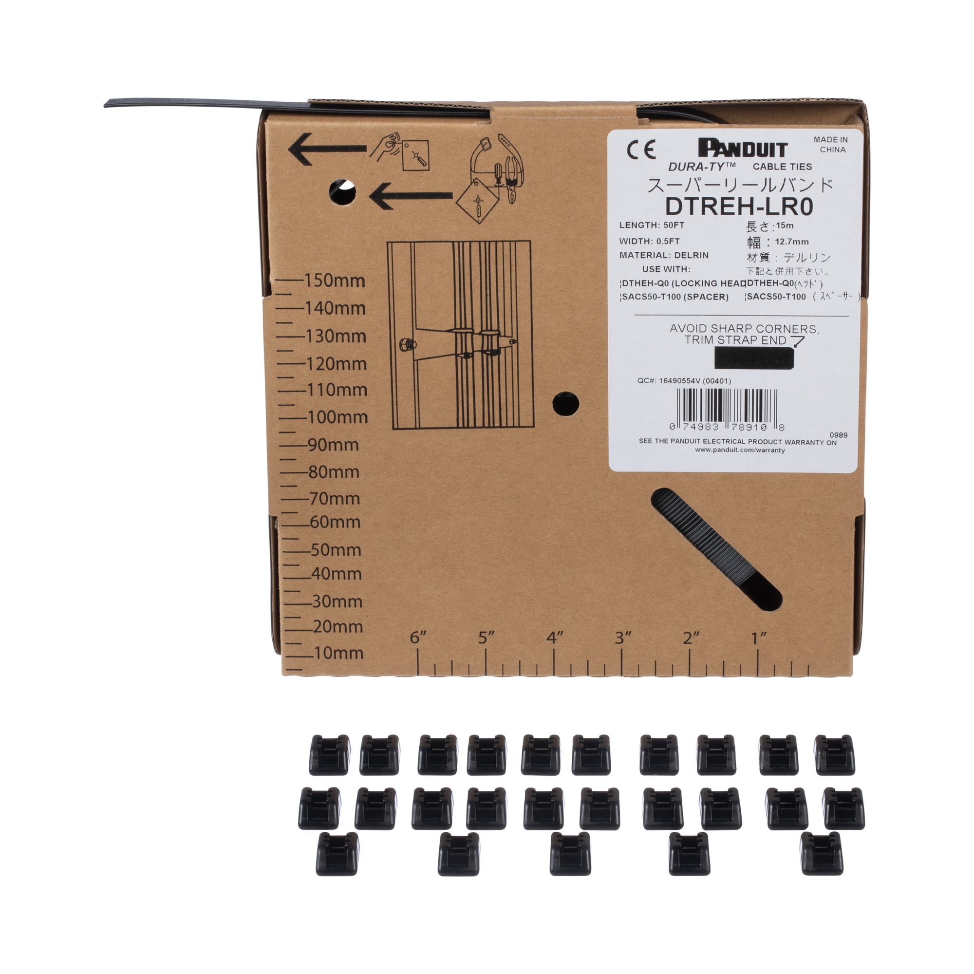 Cable Tie Kit, Extra-Heavy, Acetal, 25 D