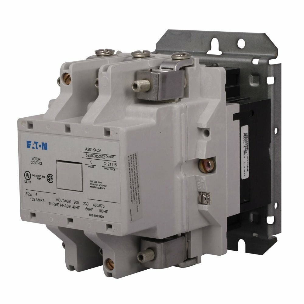 NEMA size 4 contactor, 120VAC coil, A200