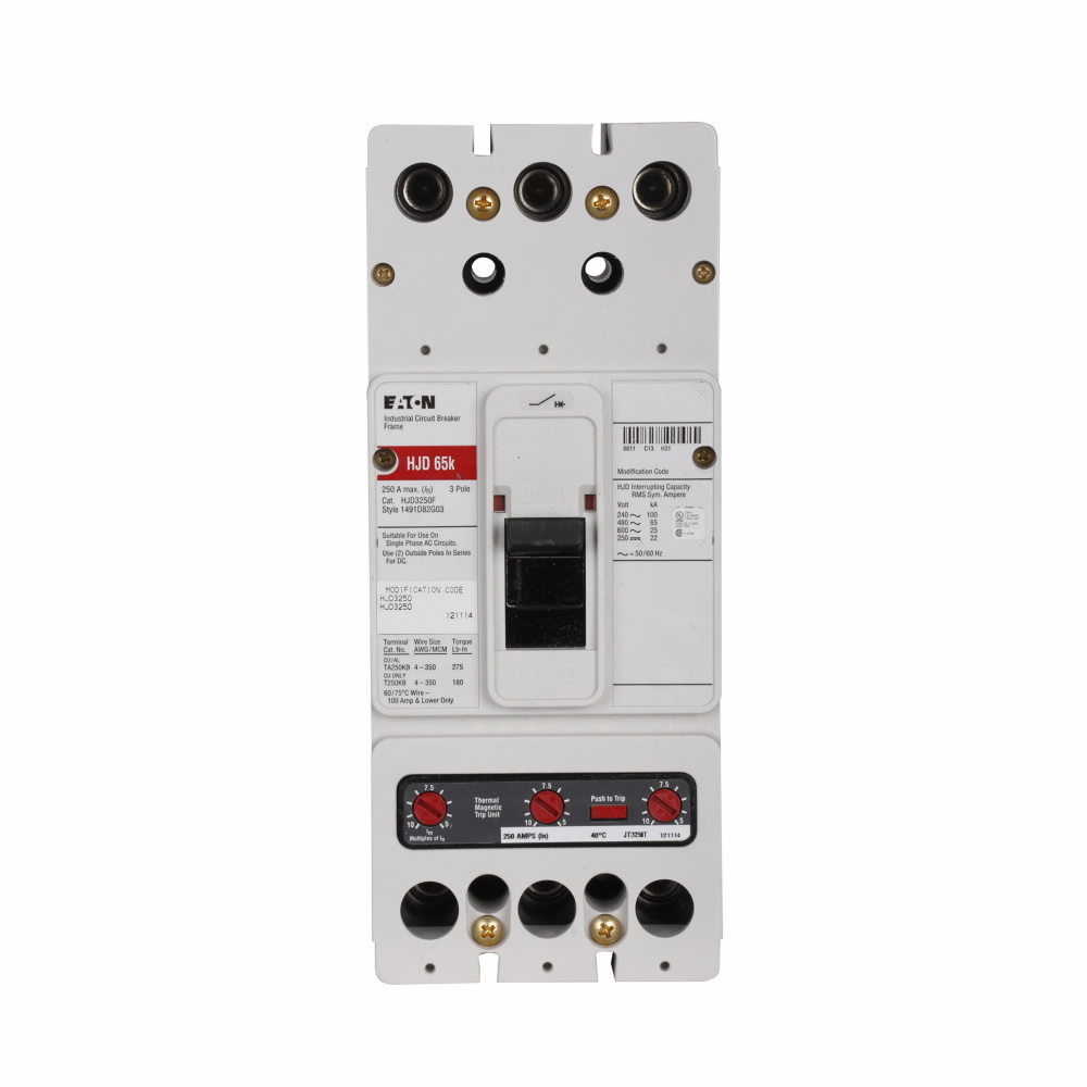 HJD BRKR COMP 3P 150A 600V MAX 65KA@480V