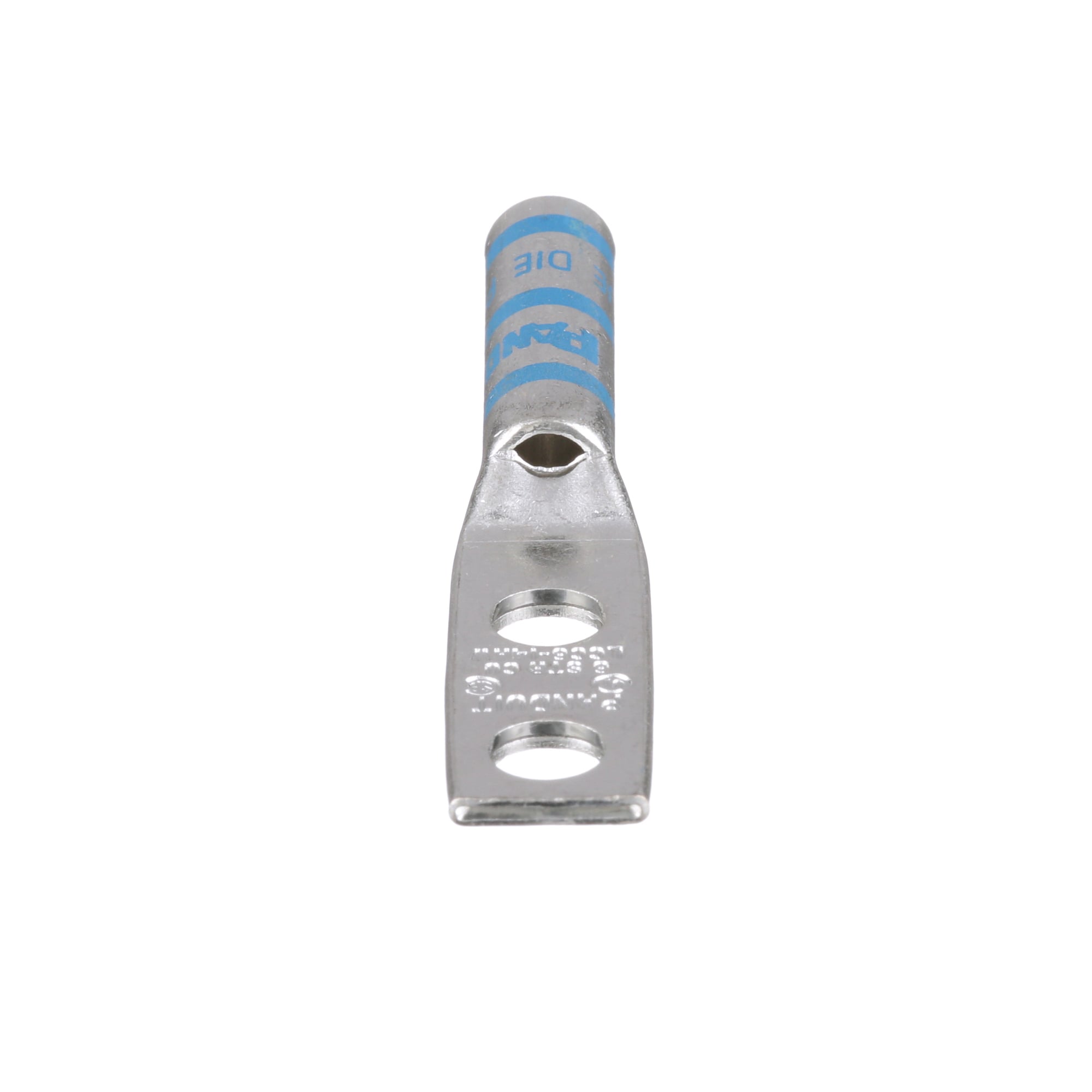 Copper Compression Lug, 2 Hole, #6 AWG, 