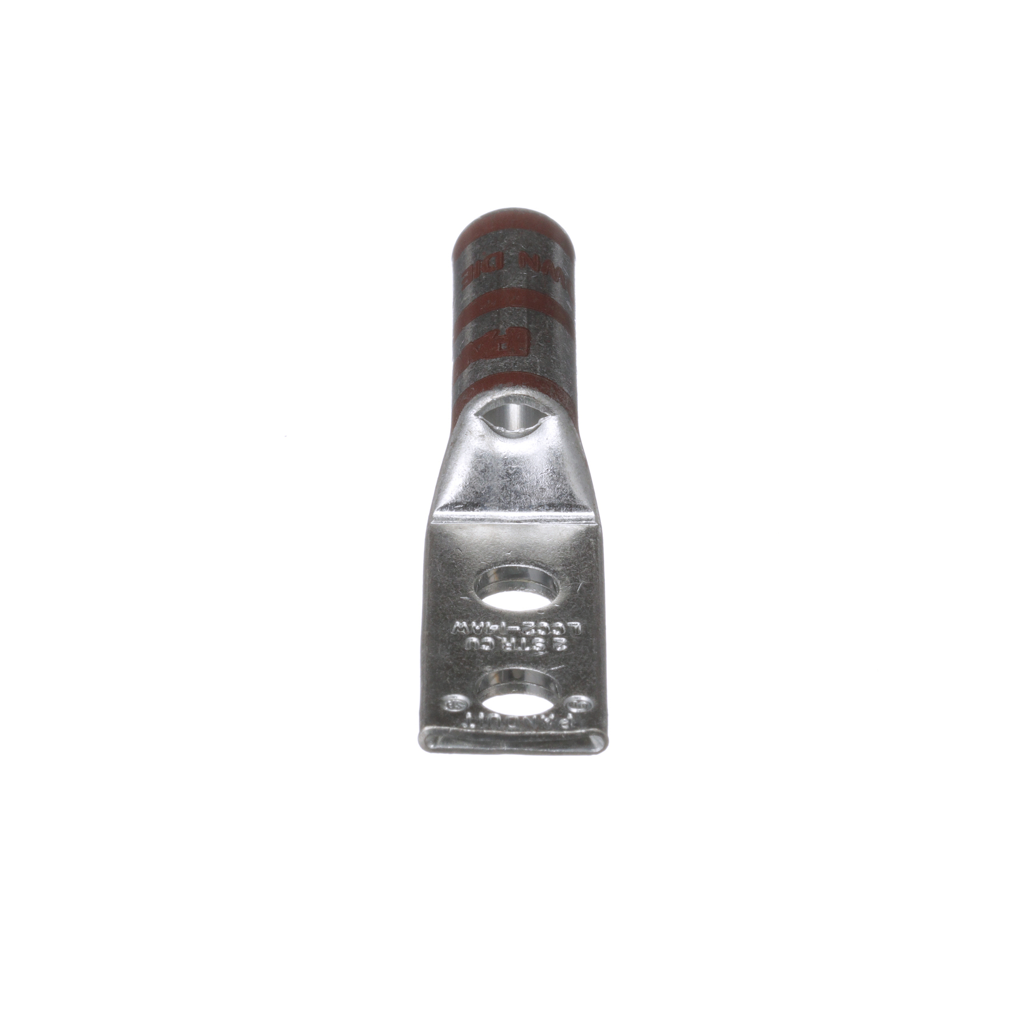 Copper Compression Lug, 2 Hole, #2 AWG, 