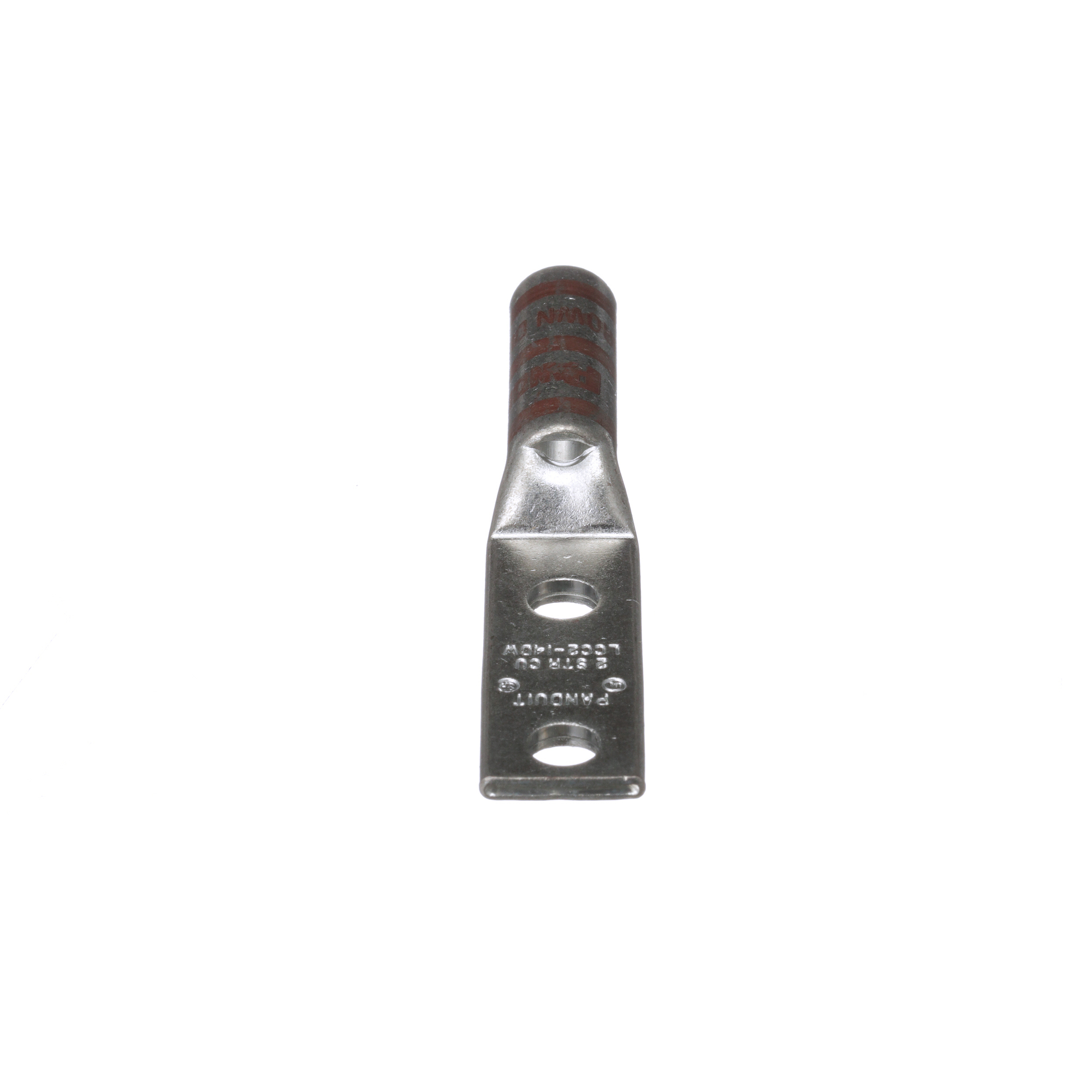 Copper Compression Lug, 2 Hole, #2 AWG, 