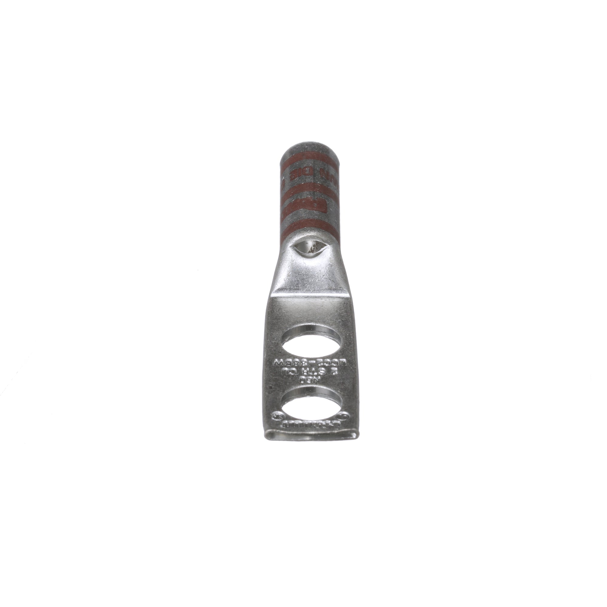Copper Compression Lug, 2 Hole, #2 AWG, 
