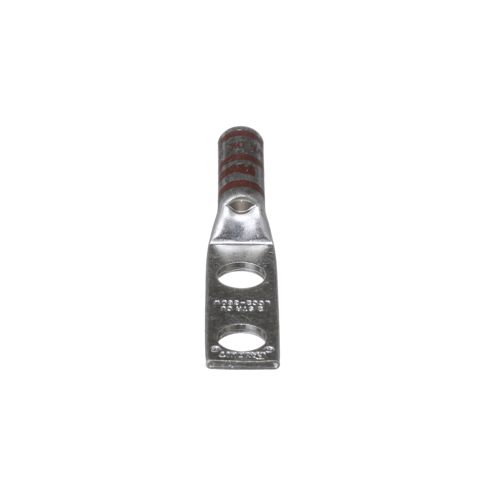 Copper Compression Lug, 2 Hole, #2 AWG, 