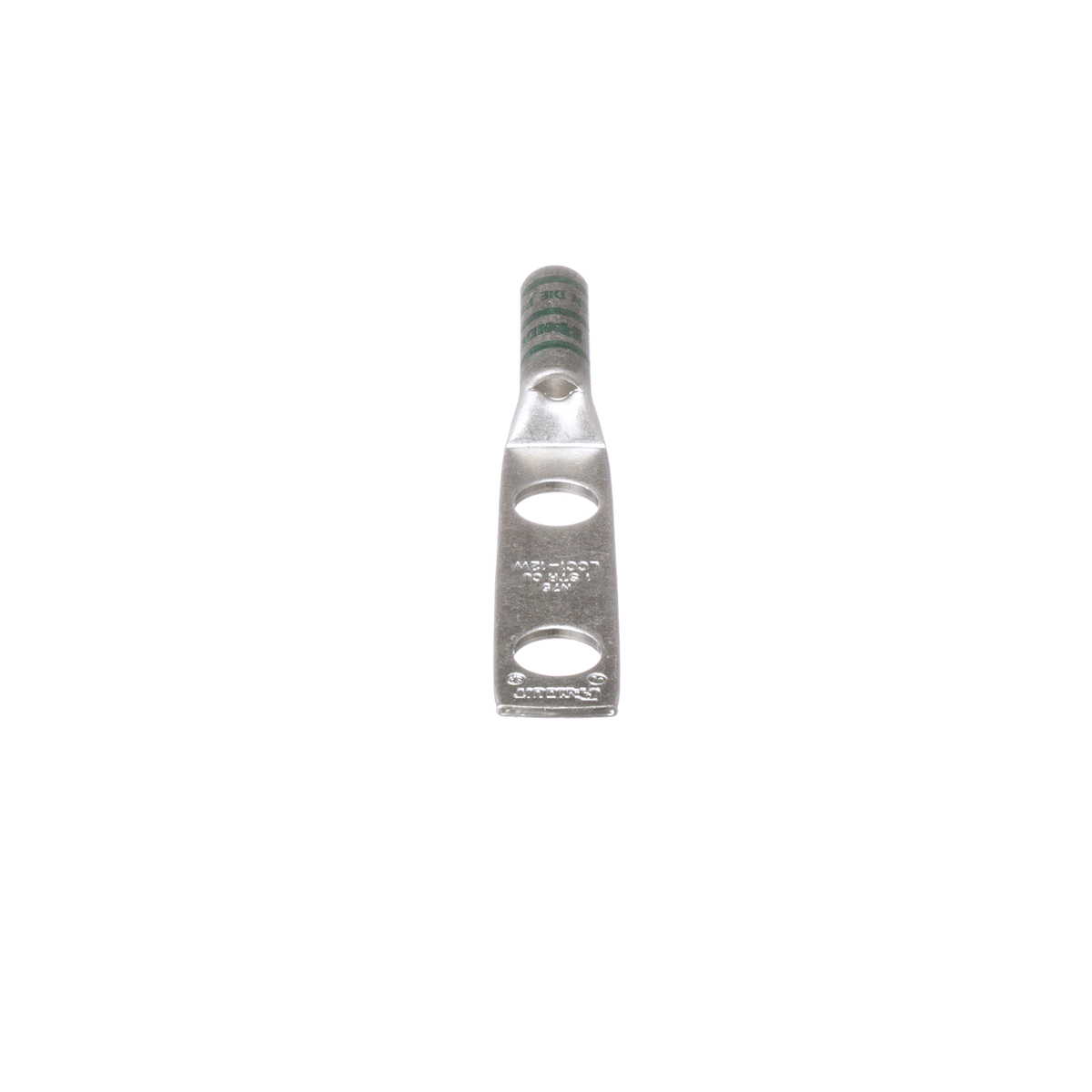 Copper Compression Lug, 2 Hole, #1 AWG, 