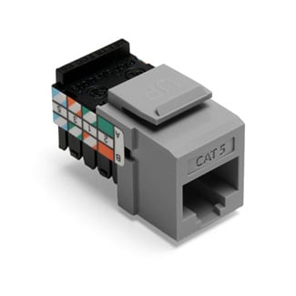 Category 5 QuickPort Connector, CAT 5, Grey
