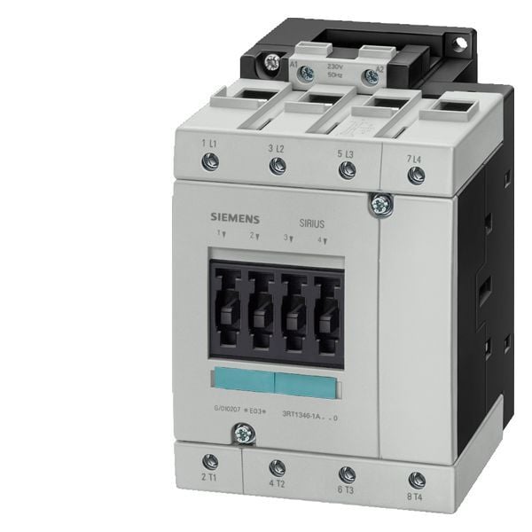 Electronic auxiliary switch din en 50012 lateral, cage clamp conn. 1NO+1NC, sealed, size s0...s3