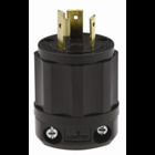 20 Amp, 125 Volt, NEMA L5-20P, 2P, 3W, Locking Plug, Industrial Grade, Grounding- Black