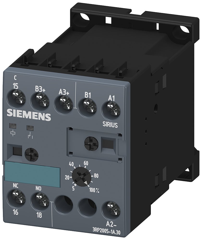 Timing Relay,Timer,SIMIREL Conversion type = Analog Function = 8 Function Time Range = 0.05s-100h,1CO Cntrl Voltage=24VUC/100-127VAC Screw DIN Mounting, Width = 45mm