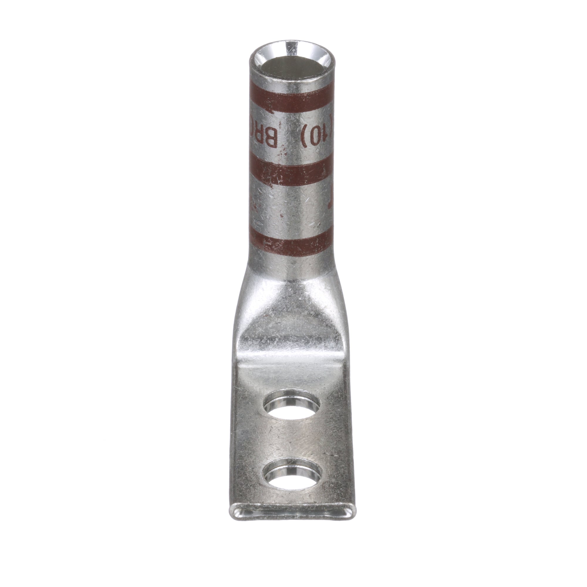 Copper Compression Lug, 2 Hole, #2 AWG, 