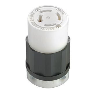 20 Amp, 120/208 Volt, 3PY, Locking Connector, Industrial Grade, Non-Grounding, Black-White