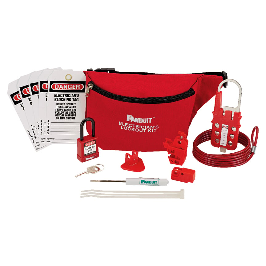 ElectricianFTs Lockout Kit, Red, 1/KT w/P