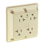 20 Amp, 125 Volt, Industrial Series Extra Heavy Duty Grade, 4-In-1 Receptacle, Straight Blade, Grounding, Black