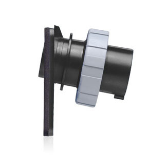 20 Amp, 600 Volt 3-Phase, IEC 309-1 & 309-2, 3P, 4W, Inlet North American Pin & Sleeve Receptacle, Industrial Grade, IP67, Watertight - Black
