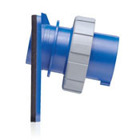 20 Amp, 120/208 Volt 3PY, IEC 309-1 & 309-2, 4P, 5W, Inlet North American Pin & Sleeve Receptacle, Industrial Grade, IP67, Watertight, - Blue