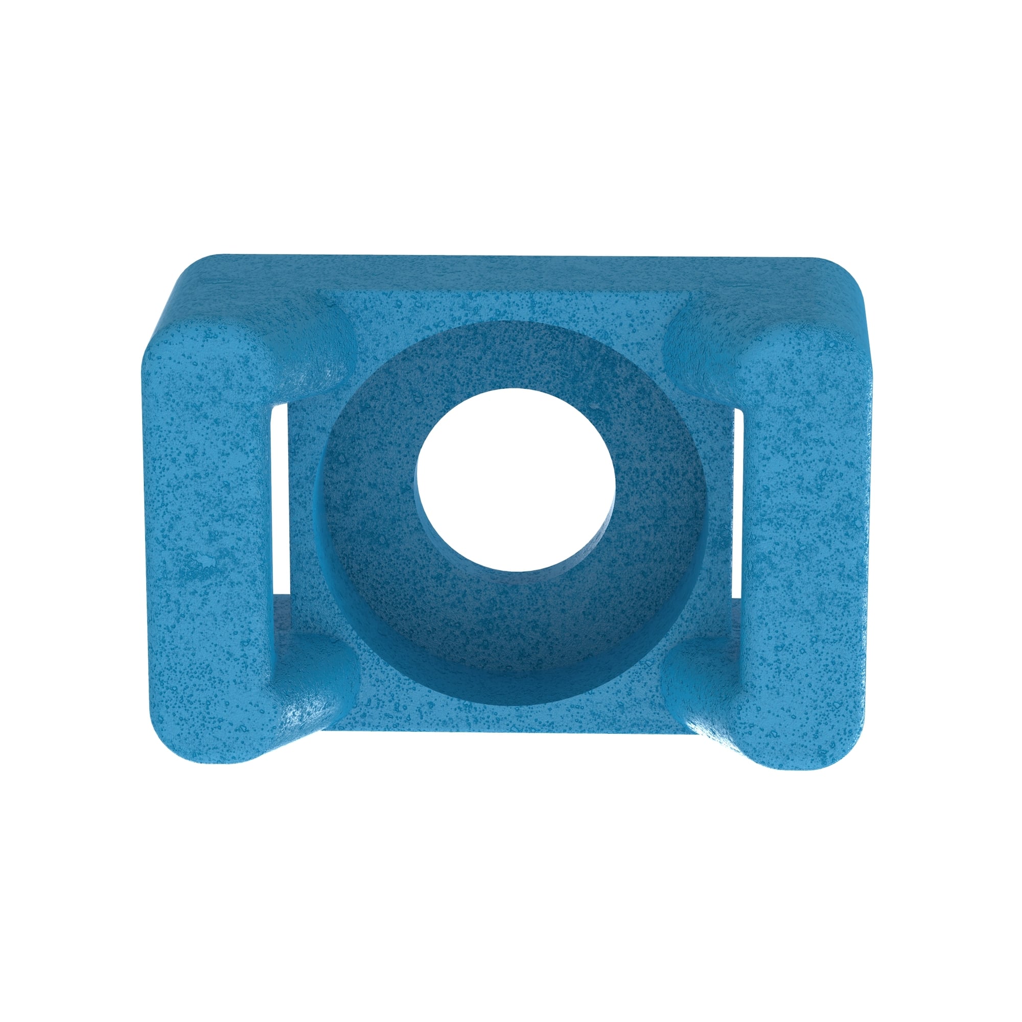 Tie Mount, #8 (M4) Screw, Tefzel, Aqua B