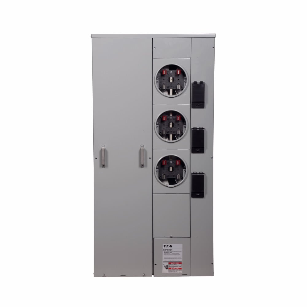 Eaton Meter Pack, Group metering, Socket: 125A, 125A, Bus: 600A, Indoor/outdoor, Single-phase in/single-phase out, 120/240V